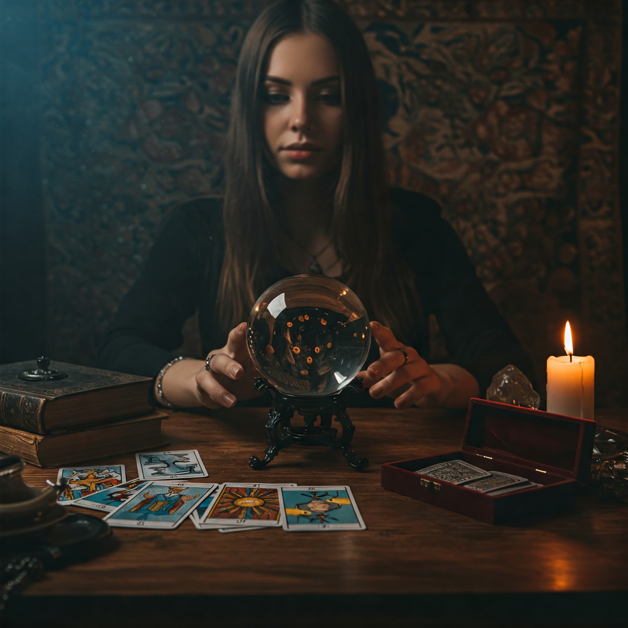 Une illustration d'une personne se sentant perdue et une lumière éclairant son chemin, symbole de l'aide apportée par la voyance par IA.
